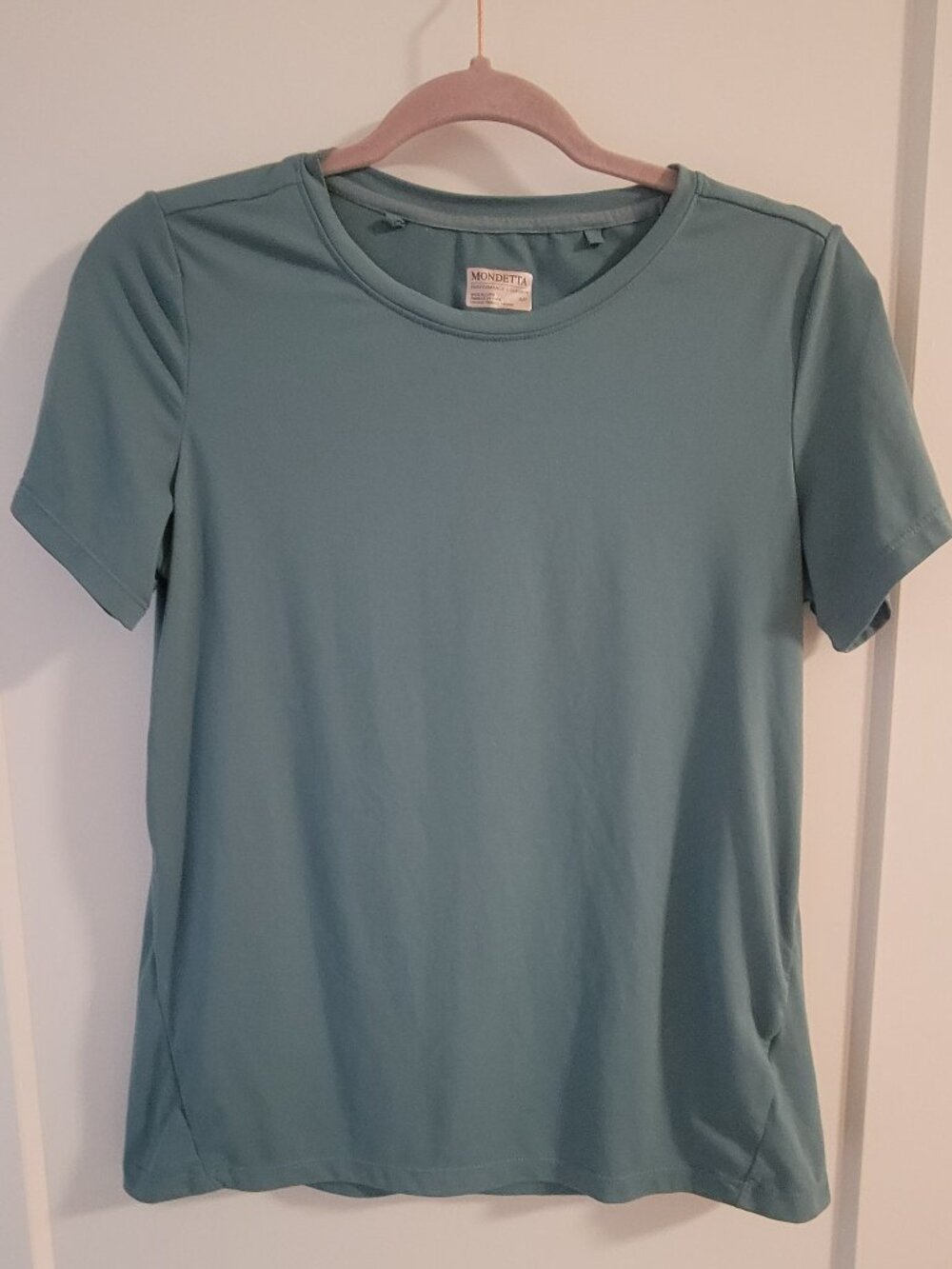 Mondetta Performance Luxury Teal Athletic Short Sleeve Shirt - Size S/P